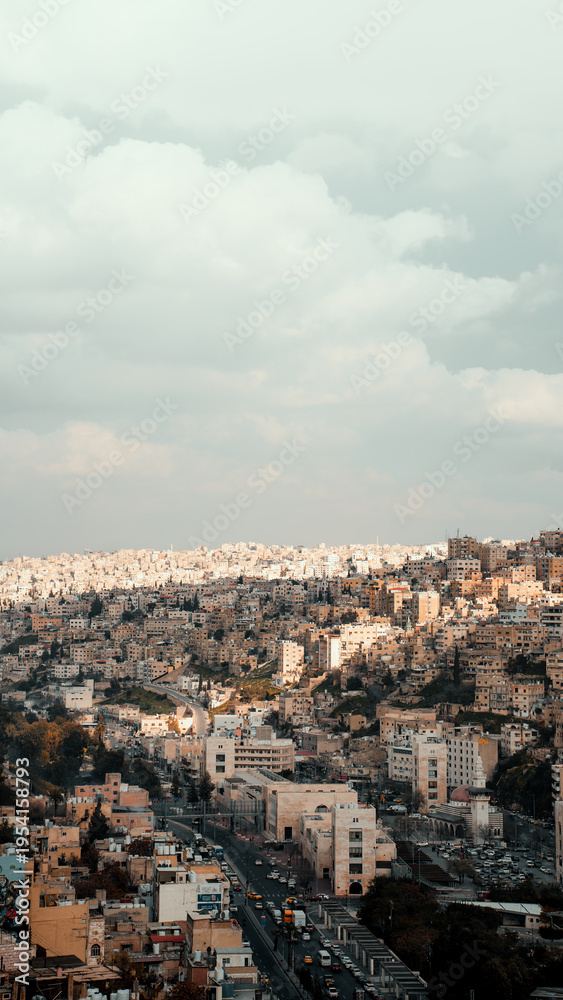 Fototapeta premium View of the beautiful city of Amman, Jordan