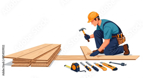 carpenter with wood