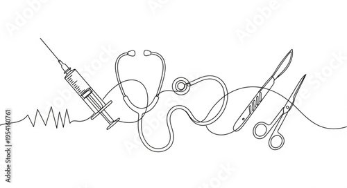 scissors and syringe