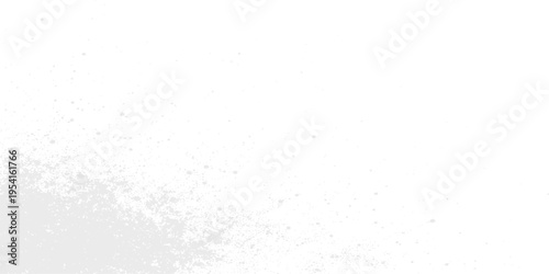 A subtle light gray spray paint texture concentrated at the bottom left corner of a white background