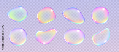 Fizzing air and water pink bubbles on white background with fizzy sparkles. Vector texture of bubble gum and collagen bubbles for dreamy design.background.