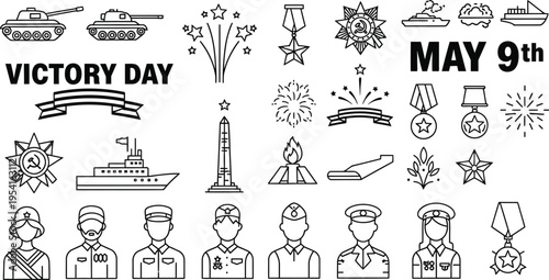 Victory day russia celebrations on may 9th commemorating wwii soviet union victory