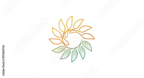 Sunflower logo with colorful petals design.