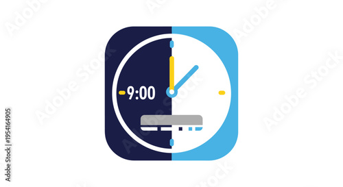 Digital clock on a smart device.