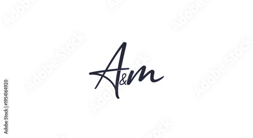 Black letter A and m alphabet.
