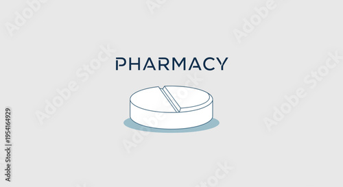 Medicine pill in pharmacy setting.