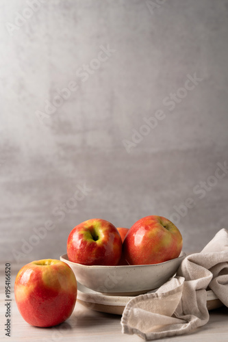Apple fruit with copy space minimal composition healthy food