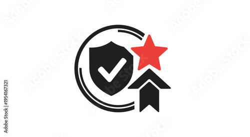 Shield icon with checkmark and star representing security and quality rating