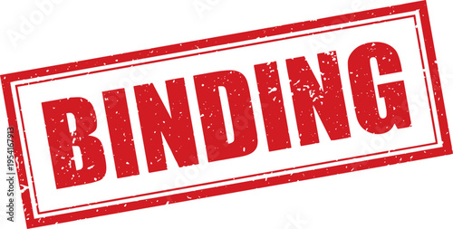 Red Binding Rubber Stamp Sign Mark Word Text Written in Grunge Vector in Grunge Border in Transparent Background, Vintage, Svg, Png