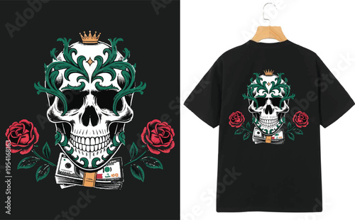 Money themed vector T shirt design, Perfect for posters, apparel, T-shirt design and many other	