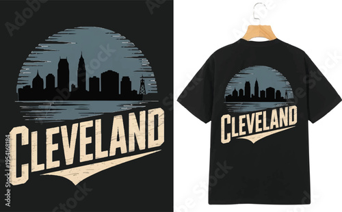 Cleveland vector T shirt design, Perfect for posters, apparel, T-shirt design and many other	