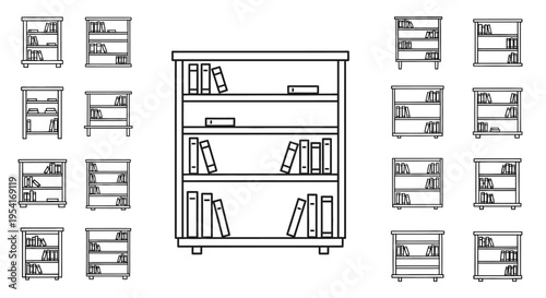 Large Bookshelf Full of Books.