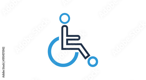Blue Wheelchair Access Symbol for Accessibility