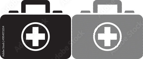 Two medical first aid kits with different designs placed side by side