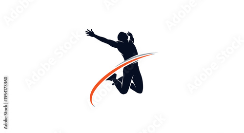 Person jumping in mid air motion.