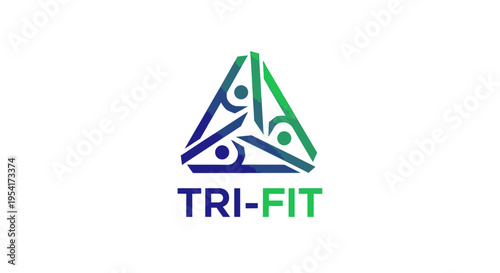 Tri Fit Logo Fitness Brand Mark.