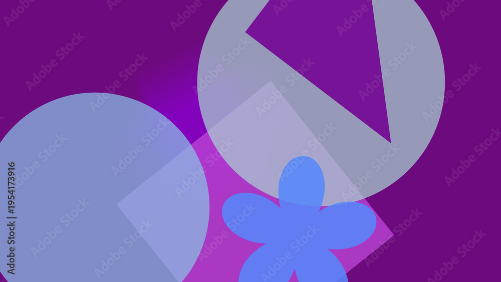 Fototapeta premium Distraction Free Wallpaper - grape lightblue colors with geometric_shapes style