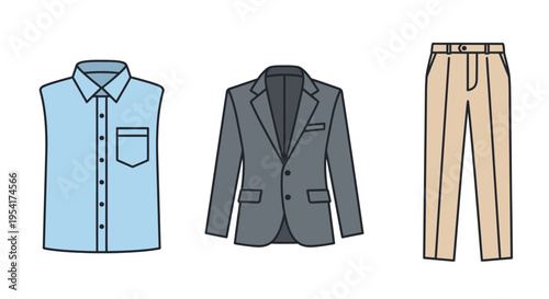 Business formal clothing for men outfit.