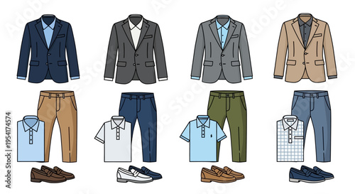 Mens Clothing Accessories Arrangement.