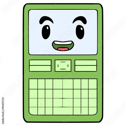 character qwerty phone illustration hand drawn isolated vector