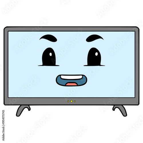 character TV LED illustration hand drawn isolated vector