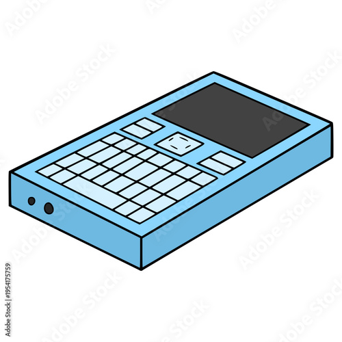 qwerty phone illustration hand drawn isolated vector