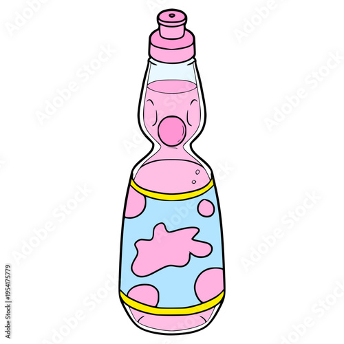 bubble gum ramune illustration hand drawn isolated vector