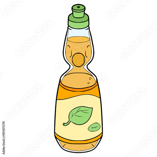 tea ramune illustration hand drawn isolated vector