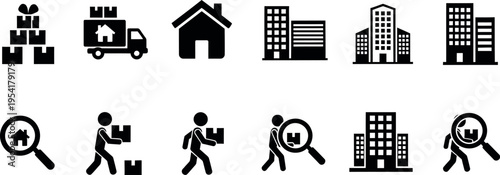 Urban planning and real estate icons