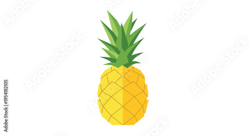Vector yellow pineapple icon