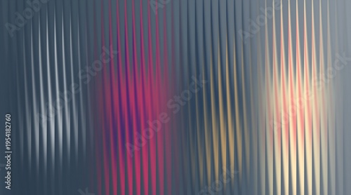Abstract background featuring vertical lines with gradients of blue red and warm golden yellow hues