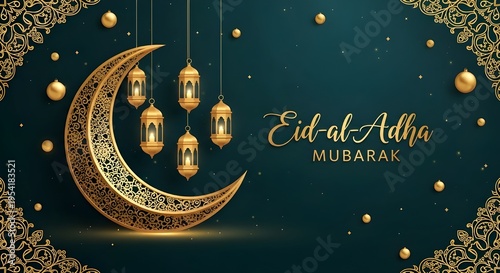 Eid al adha mubarak islamic celebration background