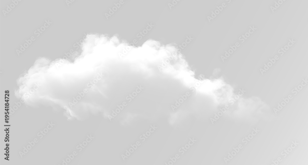 Obraz premium white cumulus cloud on transparent background for sky design and atmosphere 