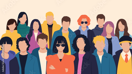 Representation of diversity and inclusion featuring a large group of diverse people from various different backgrounds.