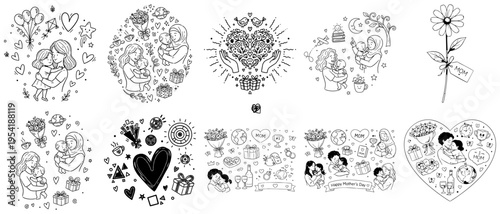 Hand Drawn Mothers Day Illustrations