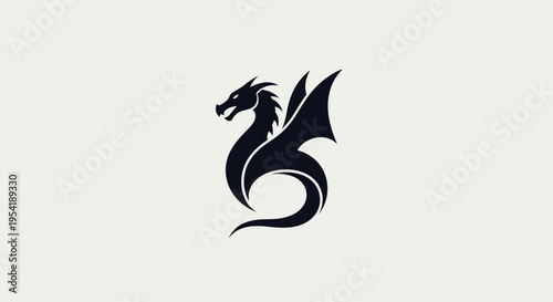 Elegant Dragon Symbol Logo Design
