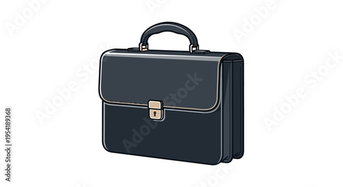 Stylish Business Briefcase Illustration