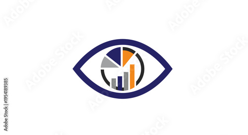 Free Download Data visualization eye icon with business analytics charts - GFXLoad