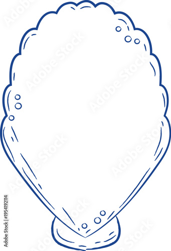 Seashell Outline Doodle Line Art