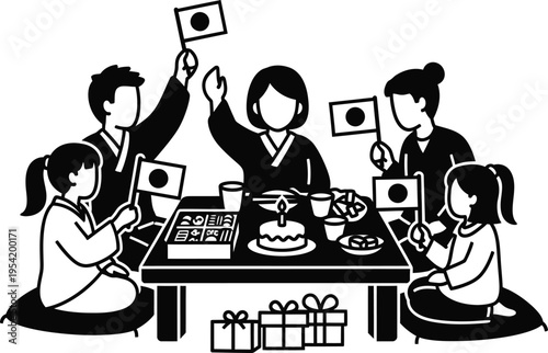 Constitution memorial day celebration with family and friends