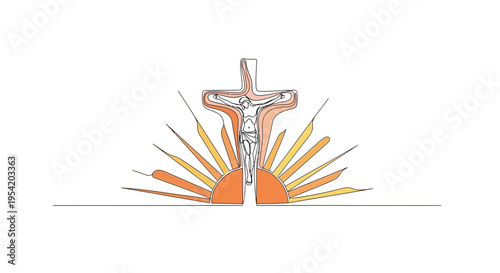 Jesus Christ Cross Icon Symbol.