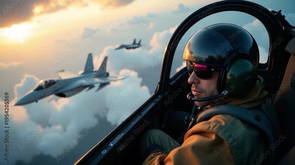 custom made wallpaper toronto digitalVideo Pilot's seat in military aircraft, ideal for aviation and defense projects