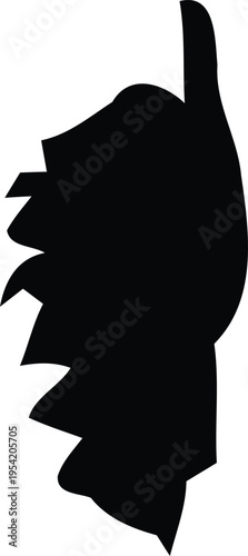 A minimalist black silhouette of the island of corsica isolated on a clean white background area Vector