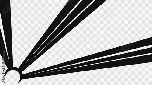 Abstract radial rays from corner forming strong motion and speed effect. Dynamic burst lines creating dramatic action.