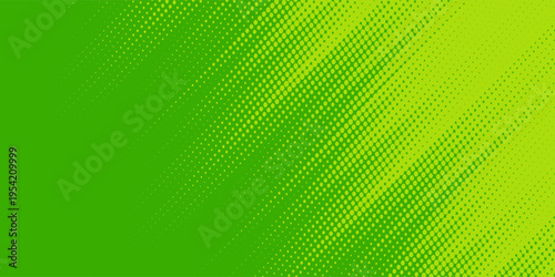 bstract bright green banner background template. Green background with trendy dot pattern design.