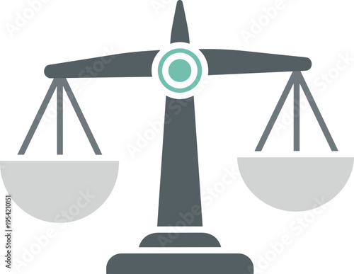 A graphic illustration of a balance scale with two empty bowls