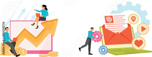 Business growth through digital marketing and communication strategies