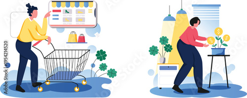 Balancing online shopping and financial growth in everyday life