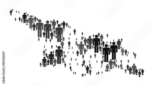 Animated map of Georgia made up of a collage of human icons
