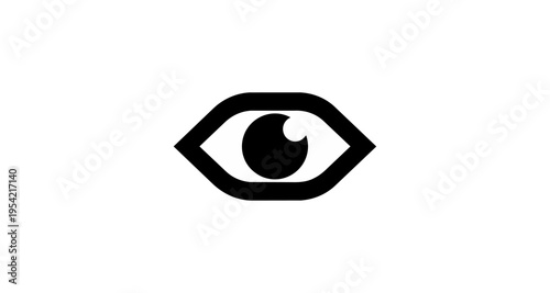 Abstract eye symbol on black background for concept design